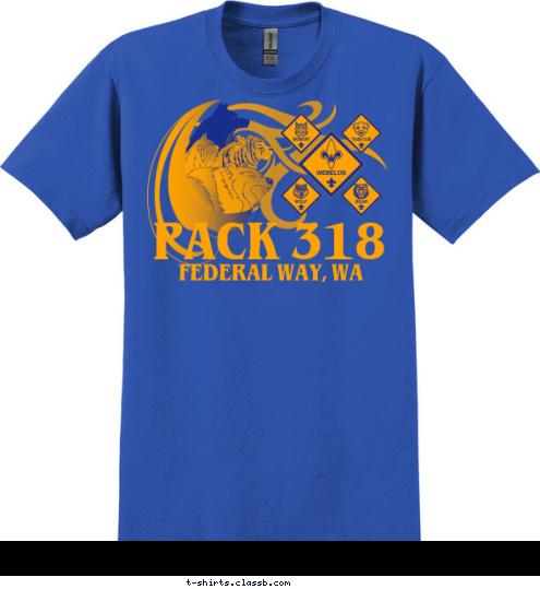 FEDERAL WAY, WA PACK 318 T-shirt Design 