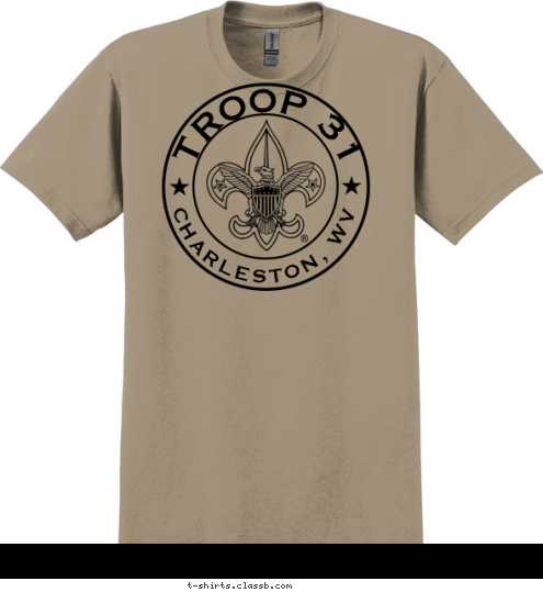 TROOP 31 CHARLESTON, WV T-shirt Design 