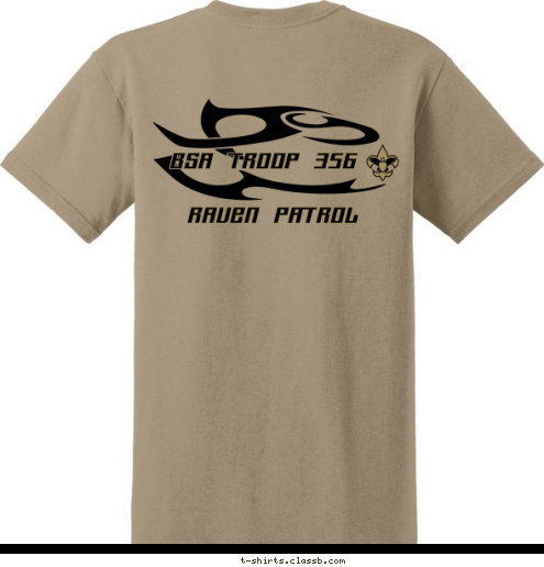 SOUTHPORT, FL 356 TROOP Raven Patrol BSA Troop 356 T-shirt Design 