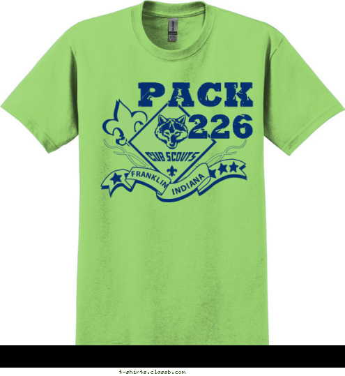 Pack
226 FRANKLIN  INDIANA T-shirt Design 