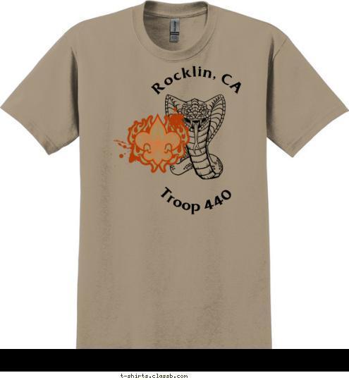 New Text Rocklin, CA Troop 440 T-shirt Design 