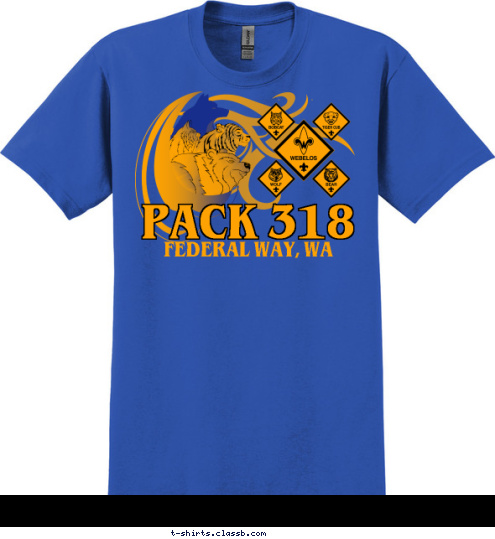 FEDERAL WAY, WA PACK 318 T-shirt Design 