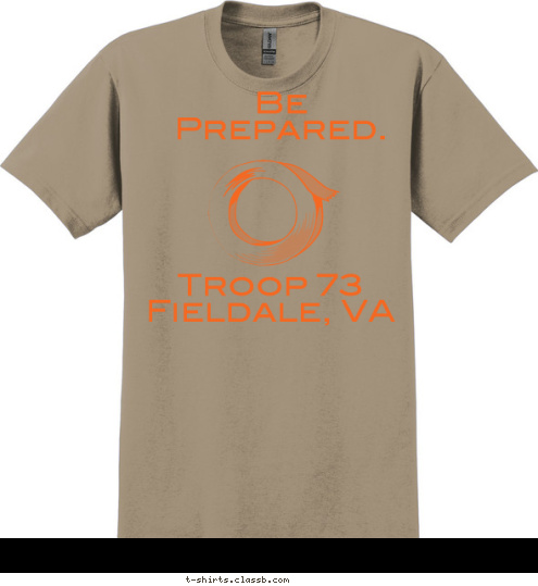 Troop 73 Troop 73
Fieldale, VA Be Prepared. T-shirt Design 