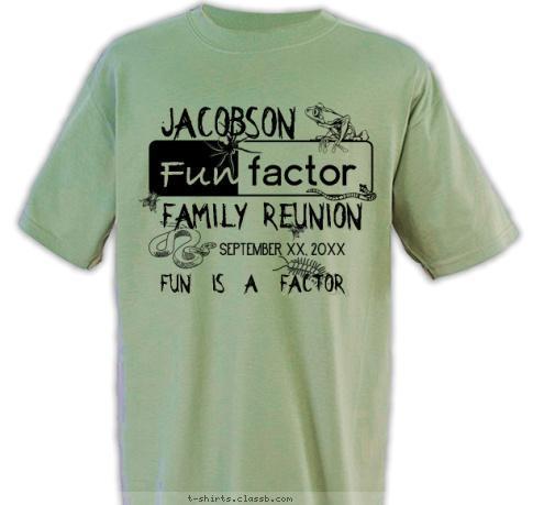 factor Fun FUN  IS  A  FACTOR FUN  IS  A  FACTOR SEPTEMBER 17, 2012 FAMILY REUNION FAMILY REUNION Jacobson T-shirt Design SP398