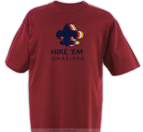 HIKE 'EM O W A S I P P E T-shirt Design 