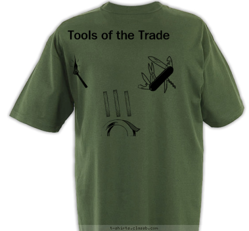 sponsored by First United Methodist Church
 Tools of the Trade Troop 9 West Deptford, New Jersey T-shirt Design 