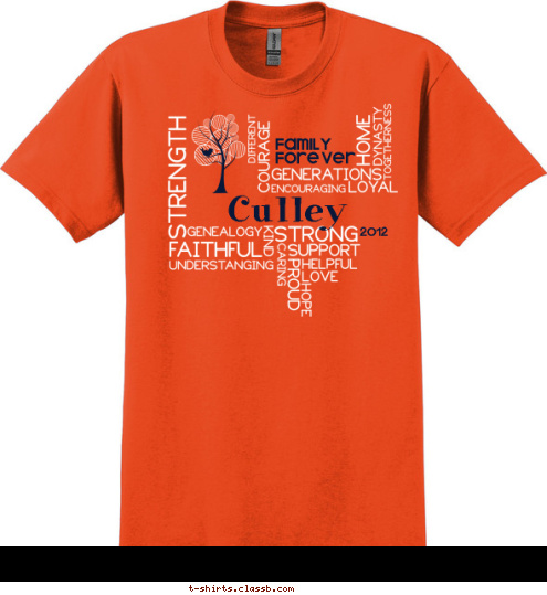 
2012 FAMILY
Forever
 Culley
 T-shirt Design 