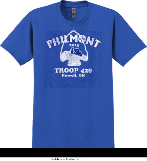 2013 TROOP 428
 Powell, OH T-shirt Design T428_Philmont_2013_Arrow