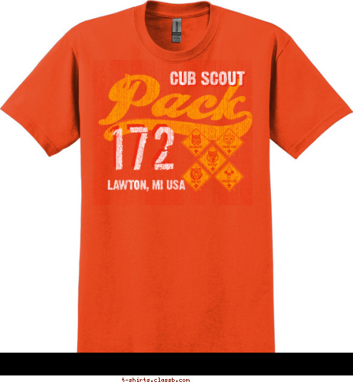 172 LAWTON, MI USA CUB SCOUT T-shirt Design Tiger T 3