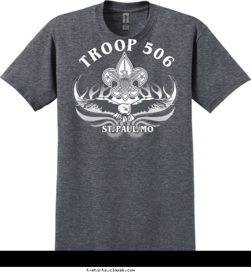 TROOP 506 ST. PAUL, MO T-shirt Design 