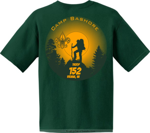 Troop 152
Vienna, VA Camp Bashore Vienna, VA 152 TROOP T-shirt Design 