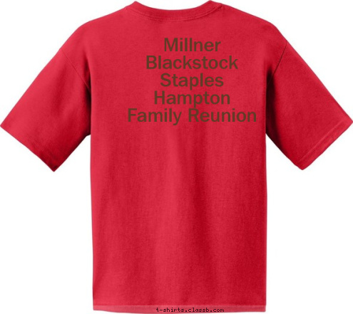 Family Reunion Watson Millner
Blackstock
Staples
Hampton
Family Reunion Divided by Distance, United by Roots July 20-22, 2012 • Ocean City, MD T-shirt Design 