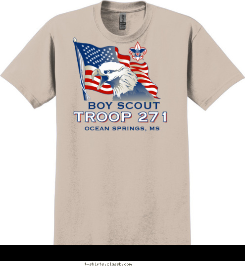 BOY SCOUT TROOP 271 OCEAN SPRINGS, MS T-shirt Design 