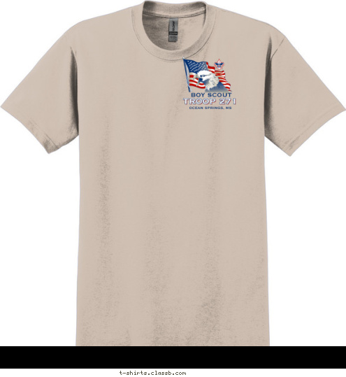 BOY SCOUT TROOP 271 OCEAN SPRINGS, MS T-shirt Design 