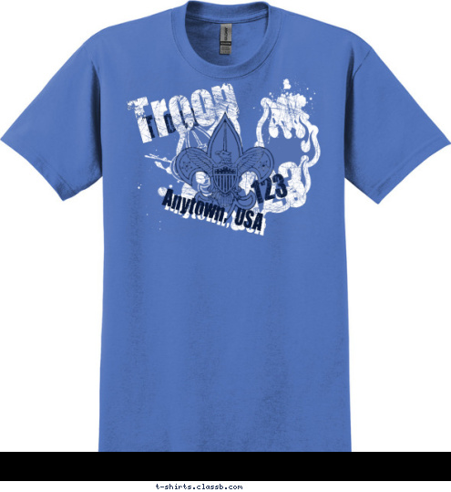 Anytown, USA 123 123 Troop Troop T-shirt Design 