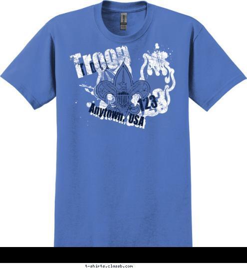 Anytown, USA 123 123 Troop Troop T-shirt Design 