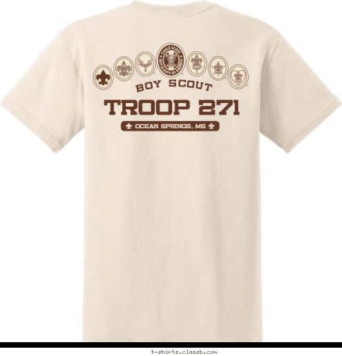 TROOP 271 OCEAN SPRINGS, MS BOY SCOUT T-shirt Design 