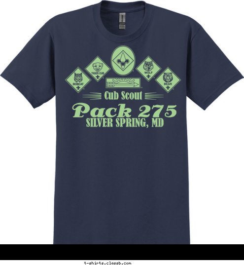 SILVER SPRING, MD Pack 275 Cub Scout  T-shirt Design 