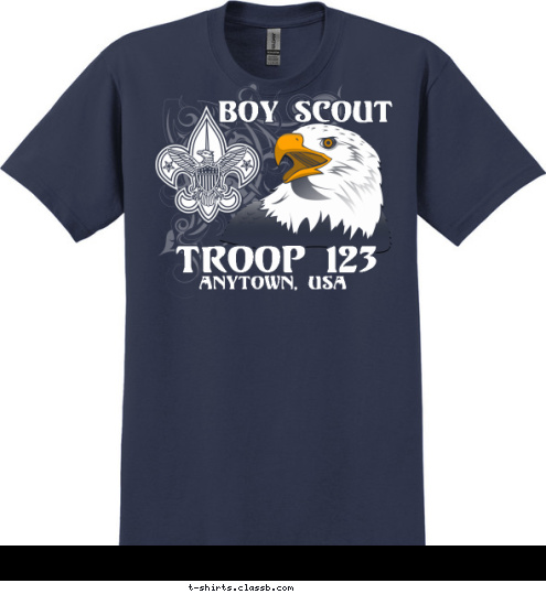 BOY SCOUT ANYTOWN, USA TROOP 123 T-shirt Design 