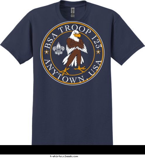 ANYTOWN, USA BSA TROOP 123 T-shirt Design 