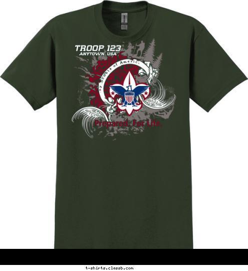 TROOP 123 ANYTOWN, USA Boy Scouts of America T-shirt Design 