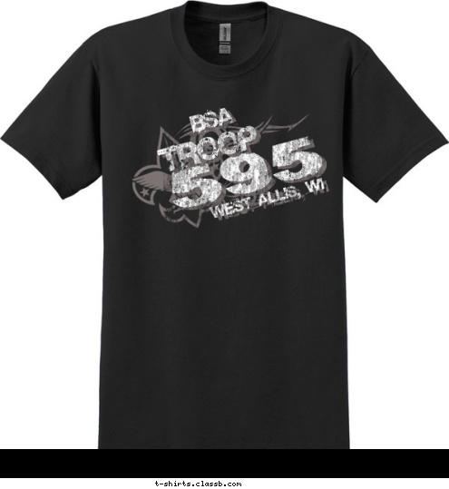 WEST ALLIS, WI TROOP BSA 595 T-shirt Design 