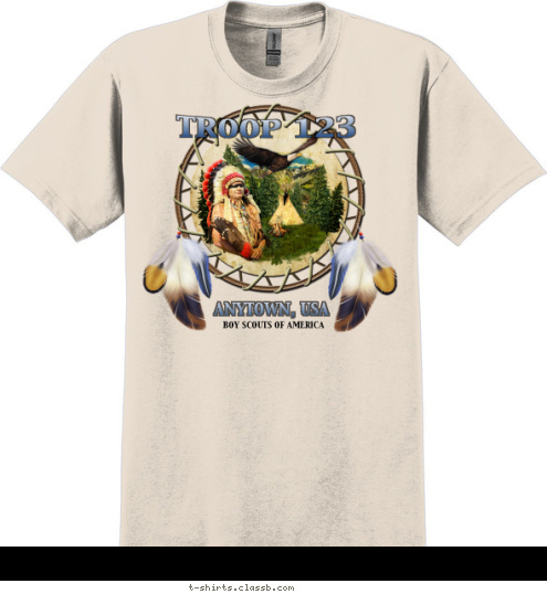 BOY SCOUTS OF AMERICA ANYTOWN, USA TROOP 123 T-shirt Design 