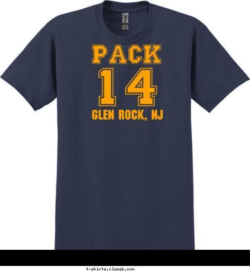 GLEN ROCK, NJ 14 PACK T-shirt Design 