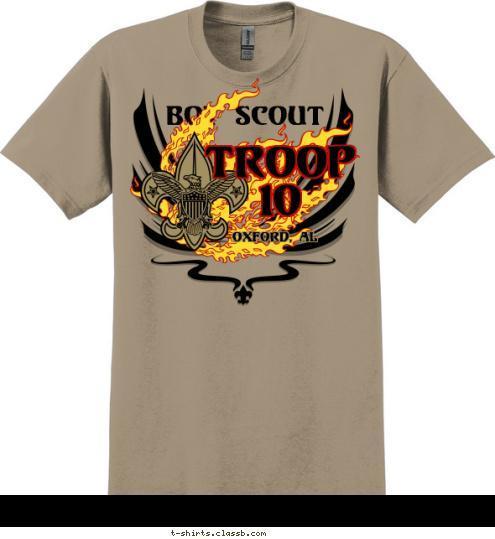 Oxford, AL  TROOP
10 Boy Scout T-shirt Design flame 10