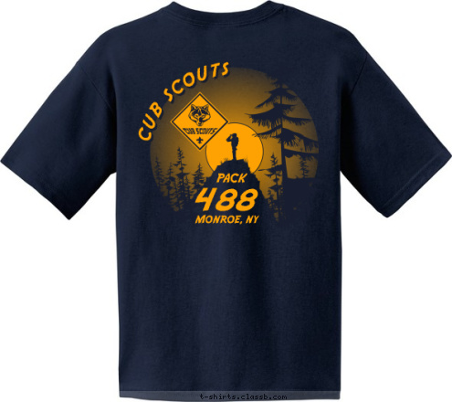 PACK 488 PACK 488
 MONROE, NY CUB SCOUTS T-shirt Design 