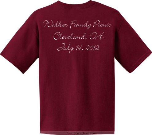 family Cleveland, OH
 July 14, 2012 United in Love Walker Family Picnic One God, One Word T-shirt Design 