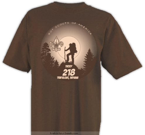 BOY SCOUTS OF AMERICA Trafalgar, Indiana 218 TROOP T-shirt Design 