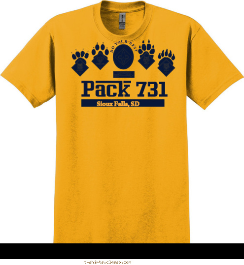 DO YOUR BEST Sioux Falls, SD Pack 731 T-shirt Design 