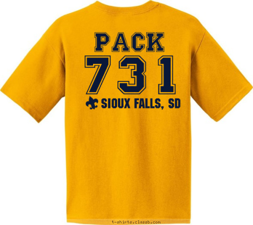 Pack 731 SIOUX FALLS, SD Pack 731 731 DO YOUR BEST Sioux Falls, SD PACK SIOUX FALLS, SD T-shirt Design Paws (amy)