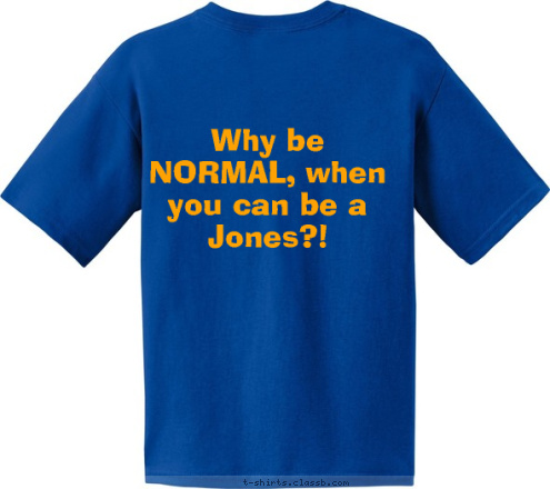 New Text New Text New Text New Text New Text 12 plus 2 Why be NORMAL, when you can be a Jones?! ..and he shall be like a tree planted by streams of water,which yields it's fruit in season and does not wither 2009 Jones Family Reunion T-shirt Design 