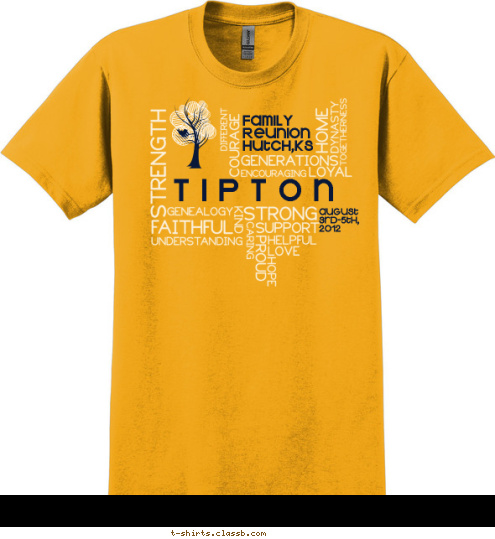 August
3rd-5th,
2012 FAMILY
REUNION
Hutch,KS T I P T O N T-shirt Design 