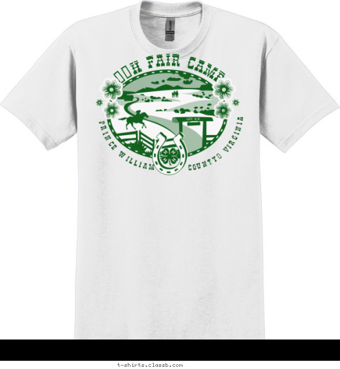 I LUV 4-H COUNTY, VIRGINIA PRINCE WILLIAM 4-H FAIR CAMP T-shirt Design 