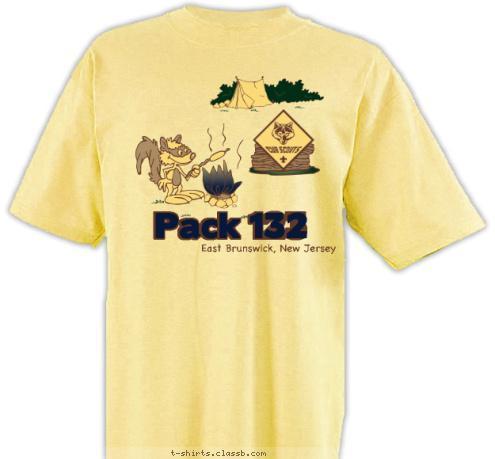 East Brunswick, New Jersey Pack 132 Pack 123 T-shirt Design 