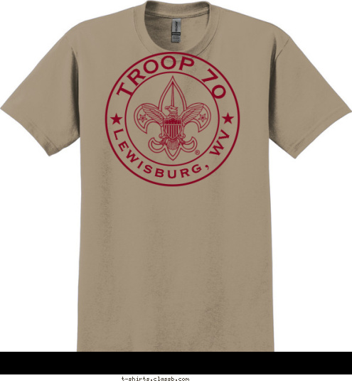 TROOP 70 Lewisburg, WV T-shirt Design 