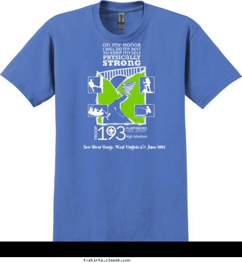 New River Gorge, West Virginia • June 2012 T-shirt Design 