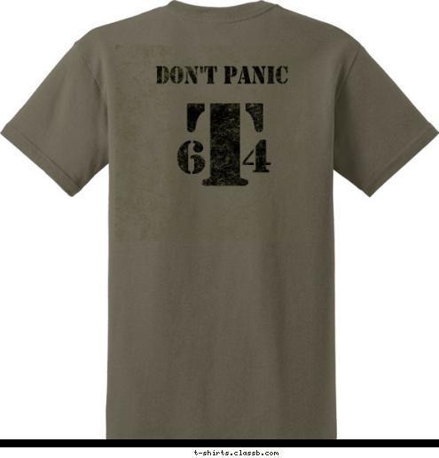 Charlestown, SC
2012 4 6 TROOP 64 CONCORD, OH T DON'T PANIC T-shirt Design 