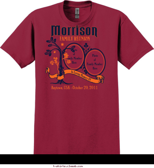 Morrison Anytown, USA - October 20, 2011 FAMILY REUNION T-shirt Design 