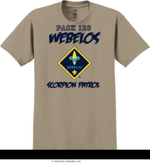 PACK 123 SCORPION PATROL WEBELOS T-shirt Design 