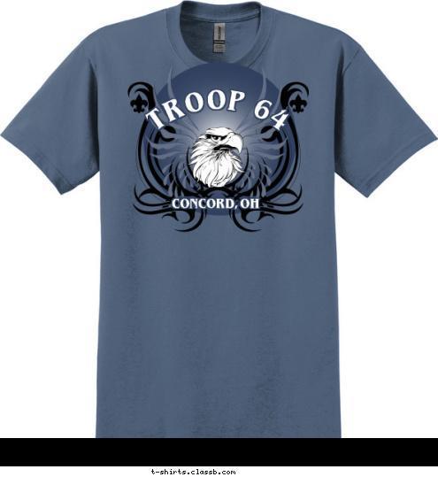 CONCORD, OH TROOP 64 T-shirt Design Troop 64 Eagle