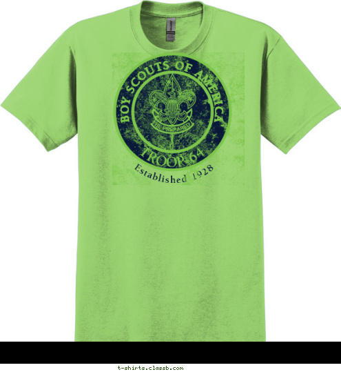 Up Hill
Canoeing
Team Established 1928 BOY SCOUTS OF AMERICA  TROOP 64 T-shirt Design 