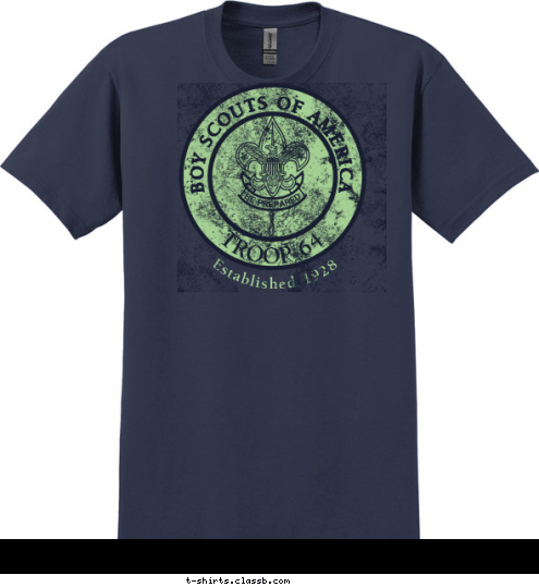 Up Hill
Canoeing
Team Established 1928 BOY SCOUTS OF AMERICA  TROOP 64 T-shirt Design 