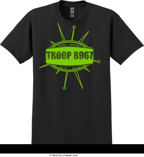 GIRL SCOUT 2012 * 2013 TROOP 8967 T-shirt Design 