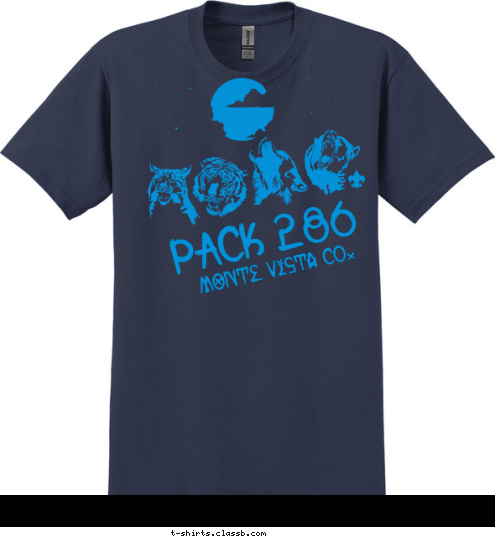 Monte Vista CO. PACK 286 T-shirt Design 