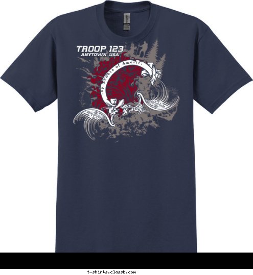 TROOP 123 ANYTOWN, USA Boy Scouts of America T-shirt Design 