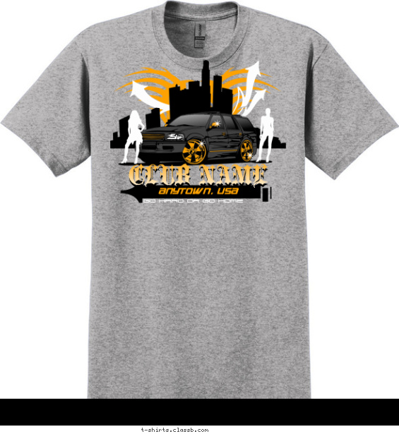 Urban Car Club Shirt T-shirt Design